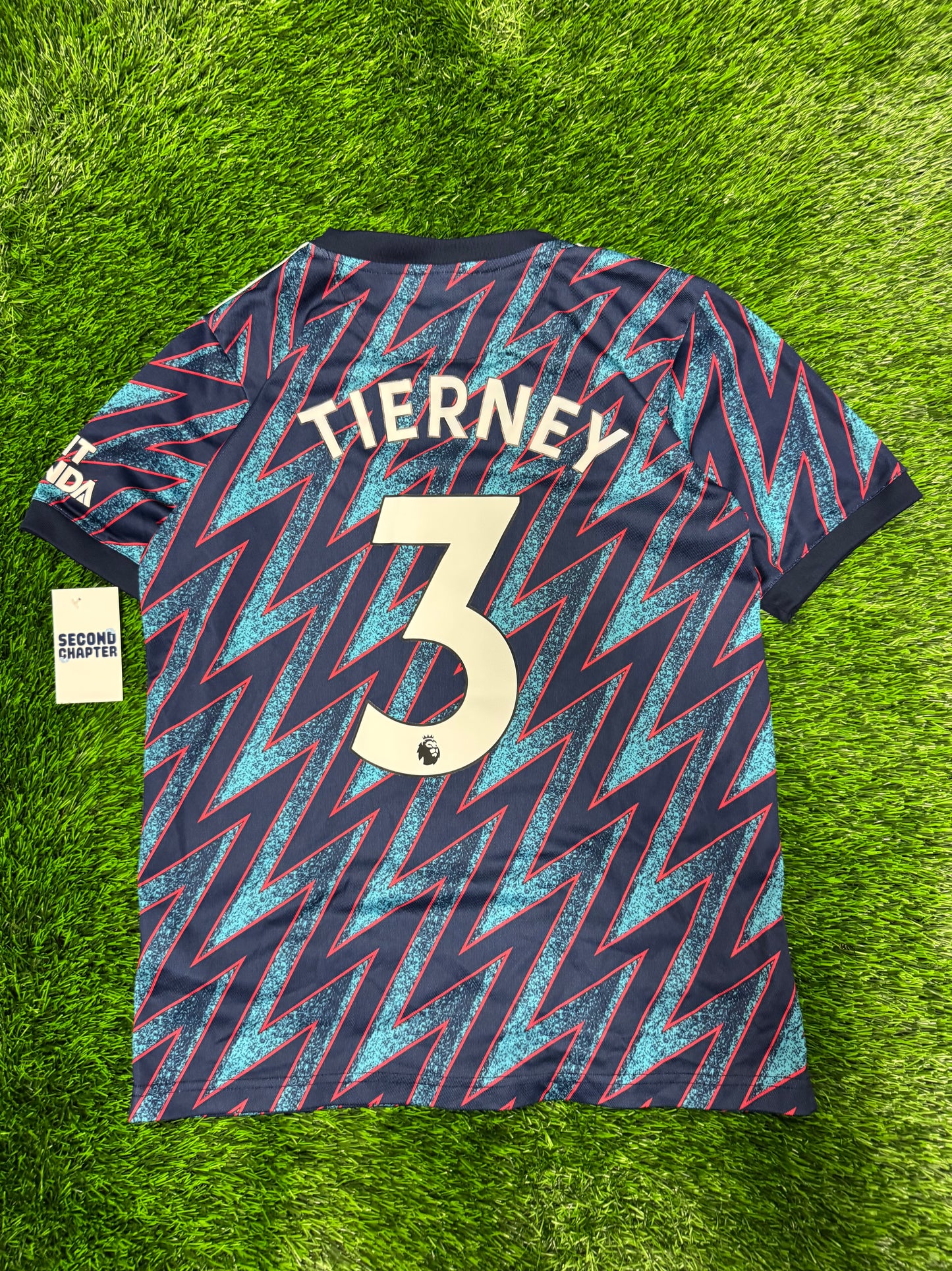 Arsenal Kieran Tierney #3 Adidas Third Jersey Emirates 2021-22 Kit (S)