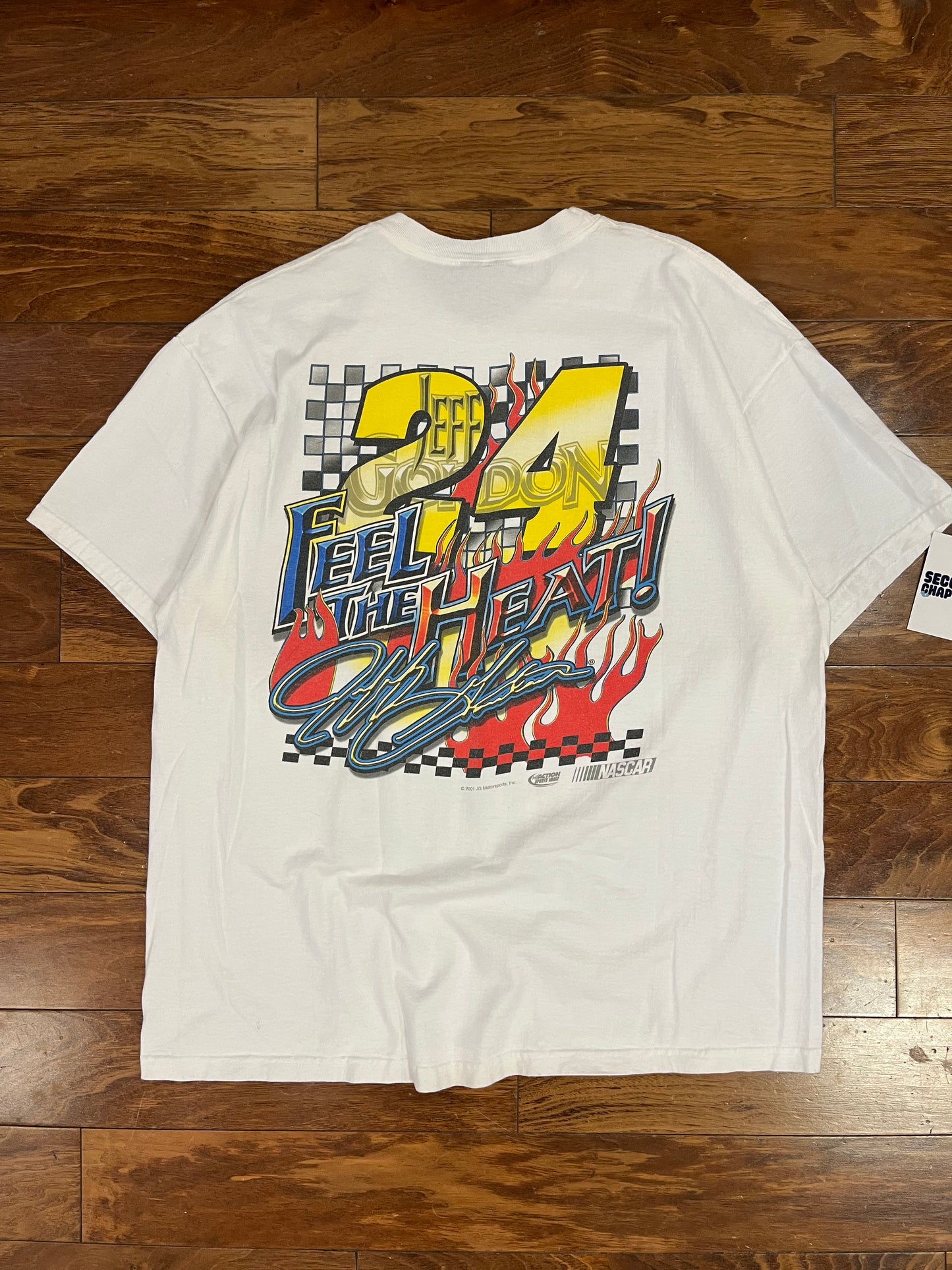 2001 Jeff Gordon Flames Double Sided Tee (L)