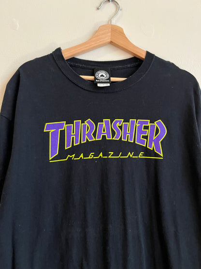 2010s Thrasher Black & Purple Skate Tee (XL)
