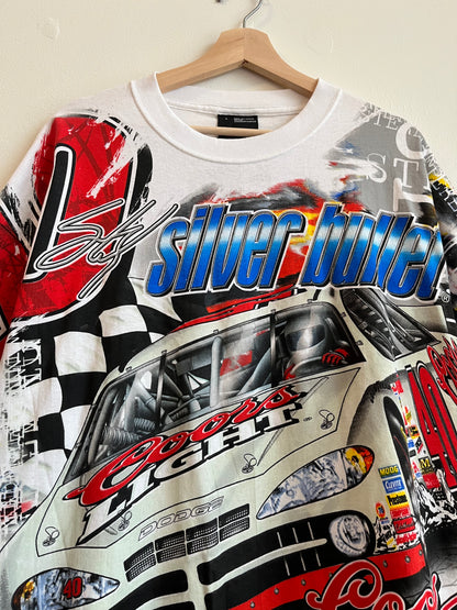 00s Sterling Marlin Coors Silver Bullet Nascar AOP Tee (L)