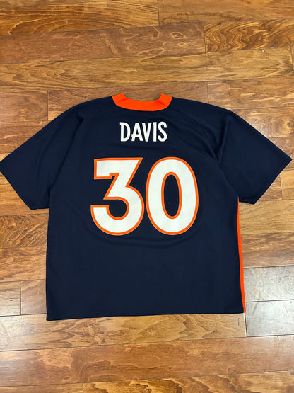 90s Denver Broncos Terrell Davis Logo Athletic Jersey (L)