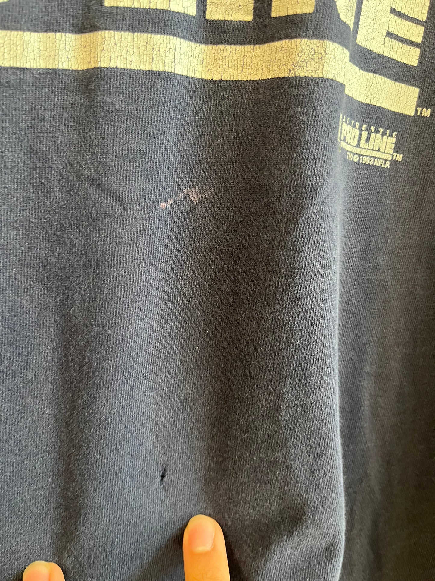 1993 Dallas Cowboys Faded Riddell Pro Line Tee (M)