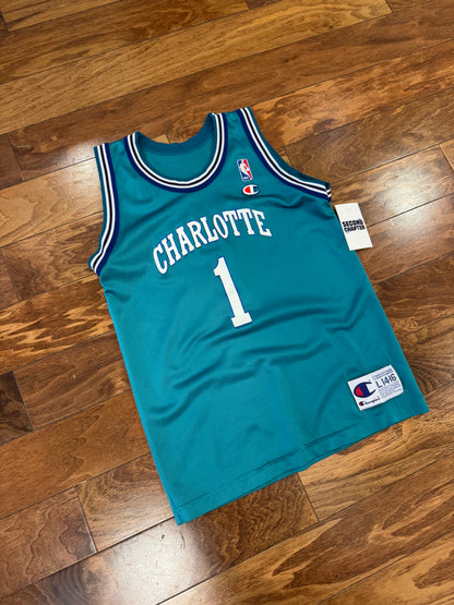 90s Charlotte Hornets Muggsy Bogues Jersey (Youth L)