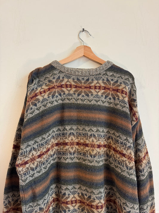 90s Van Heusen Multi-Color Striped Essential Sweater (XL)