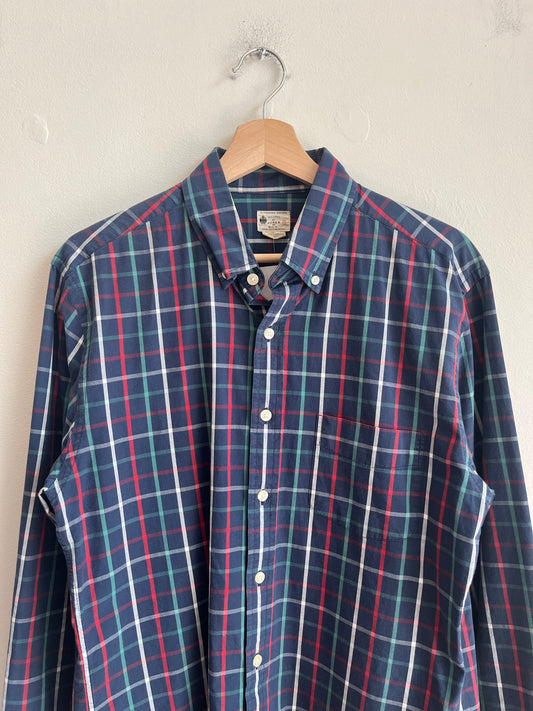 00s J Crew Multi-Colored Striped Dress Polo Shirt (M)