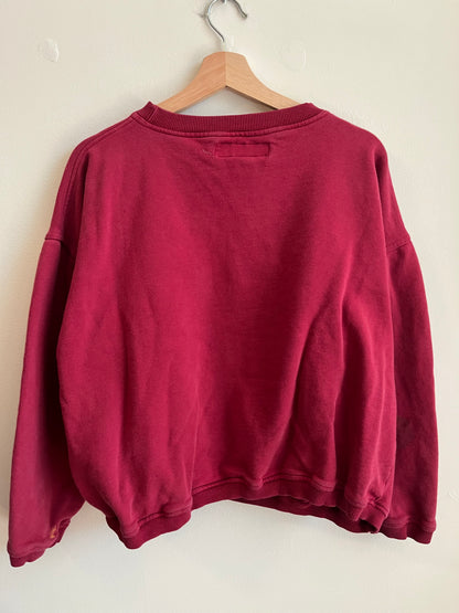 90s BUM Equipment Stained Cropped Crewneck (M)