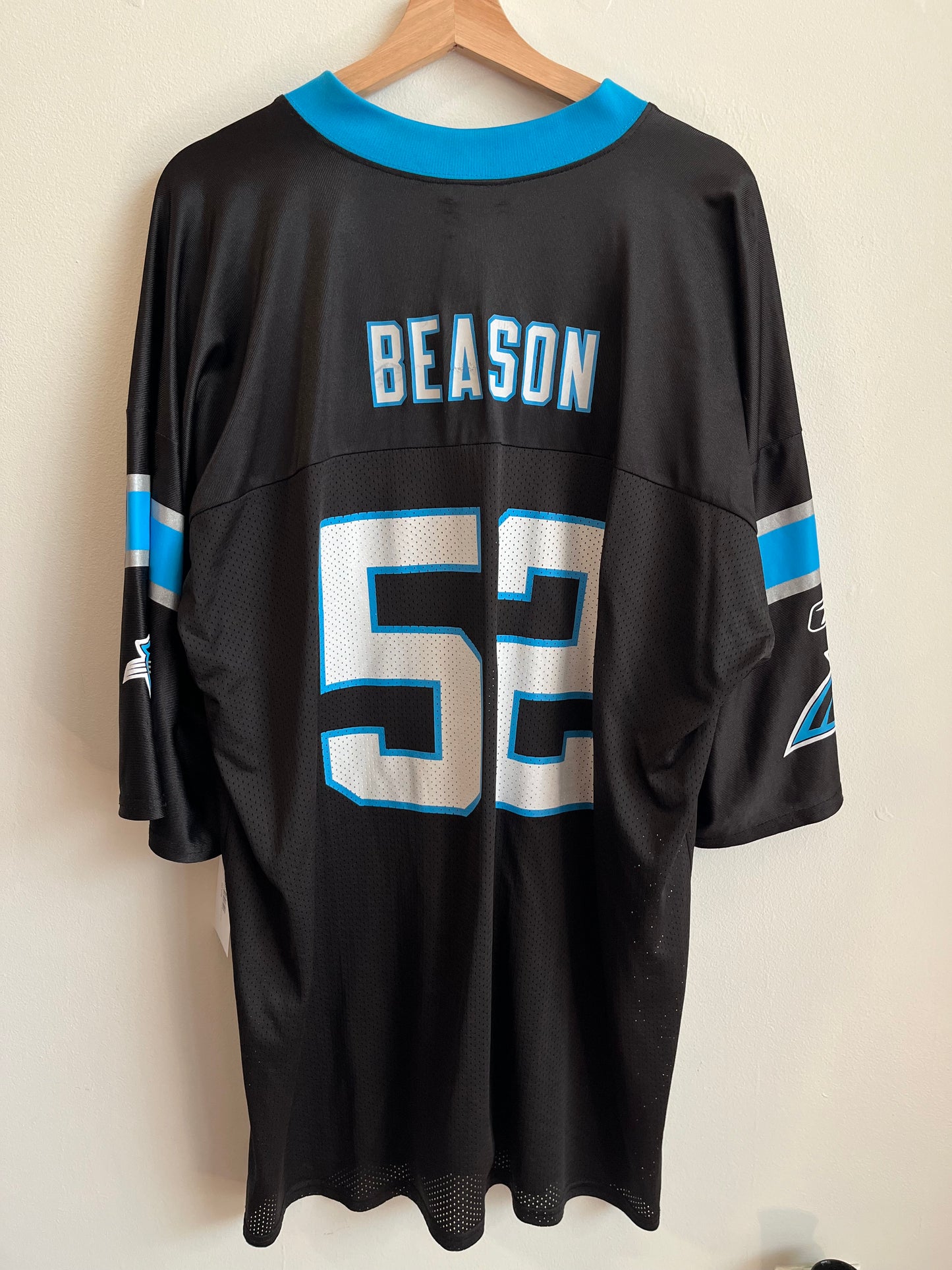 00s Carolina Panthers #52 Jon Beason NFL Reebok Jersey (XXL)