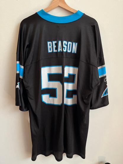 00s Carolina Panthers #52 Jon Beason NFL Reebok Jersey (XXL)