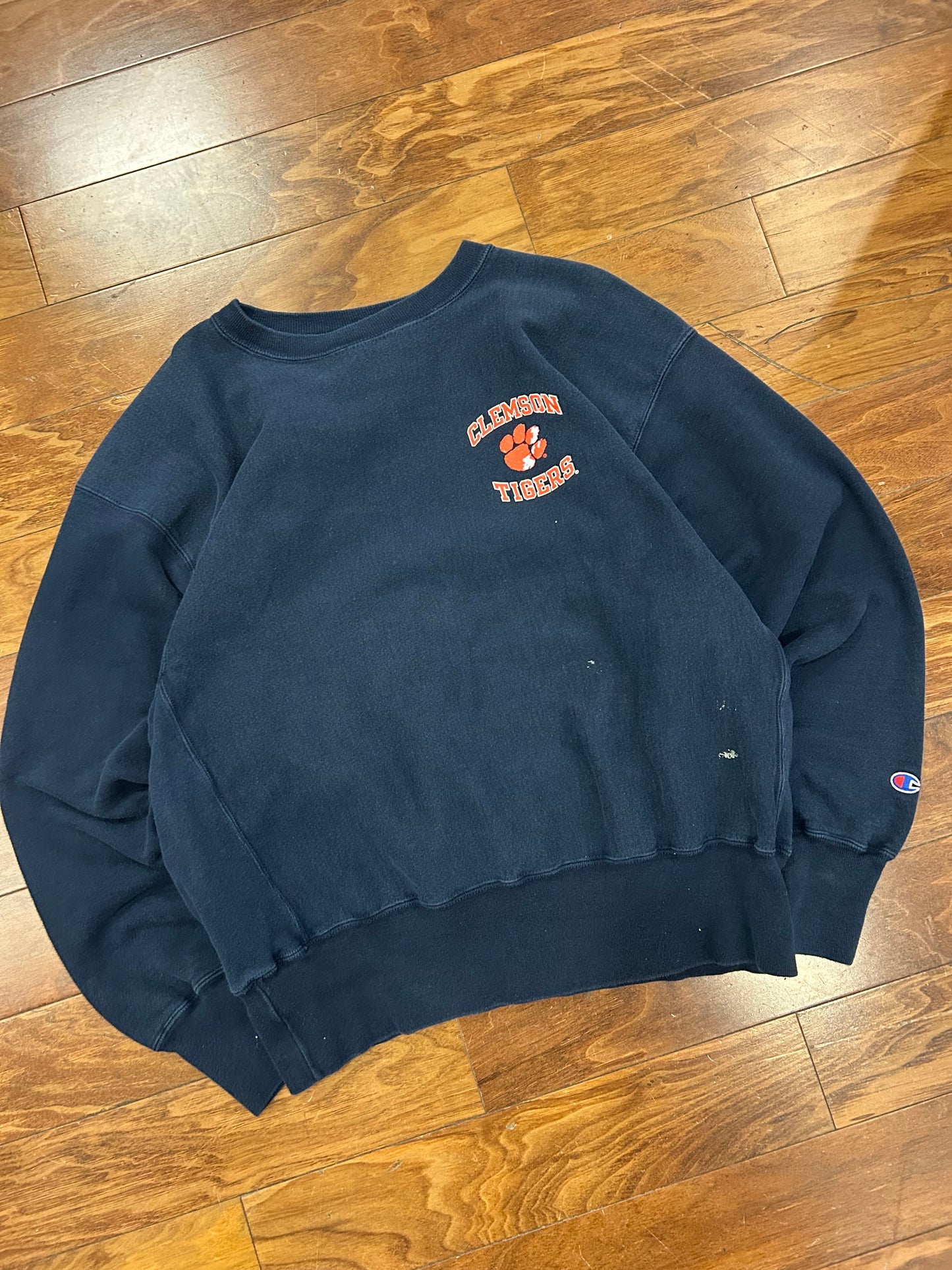 90s Clemson Tigers Vintage Paint Stained Crewneck (XL)