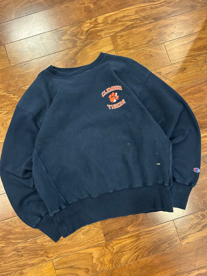 90s Clemson Tigers Vintage Paint Stained Crewneck (XL)