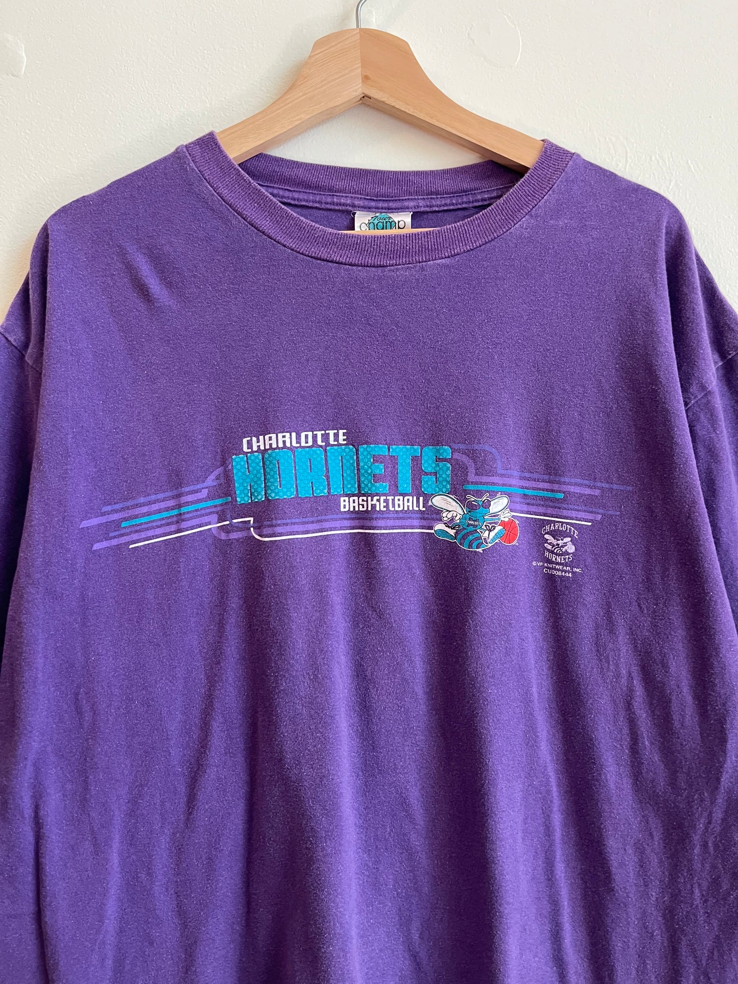 90s Charlotte Hornets Faded Purple The Champ Tee (XL)