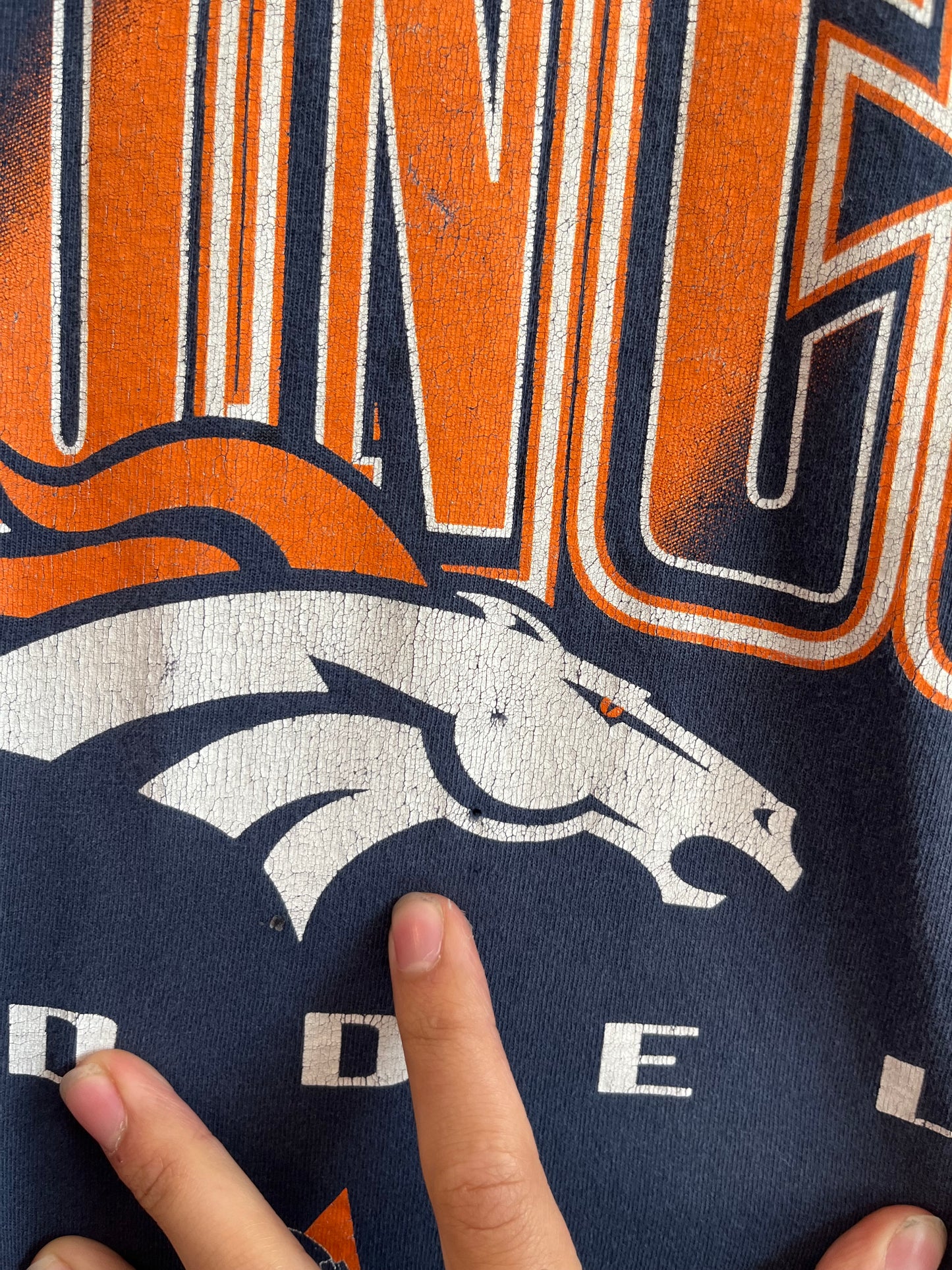 1997 Denver Broncos Riddell Faded Tee (XXL)