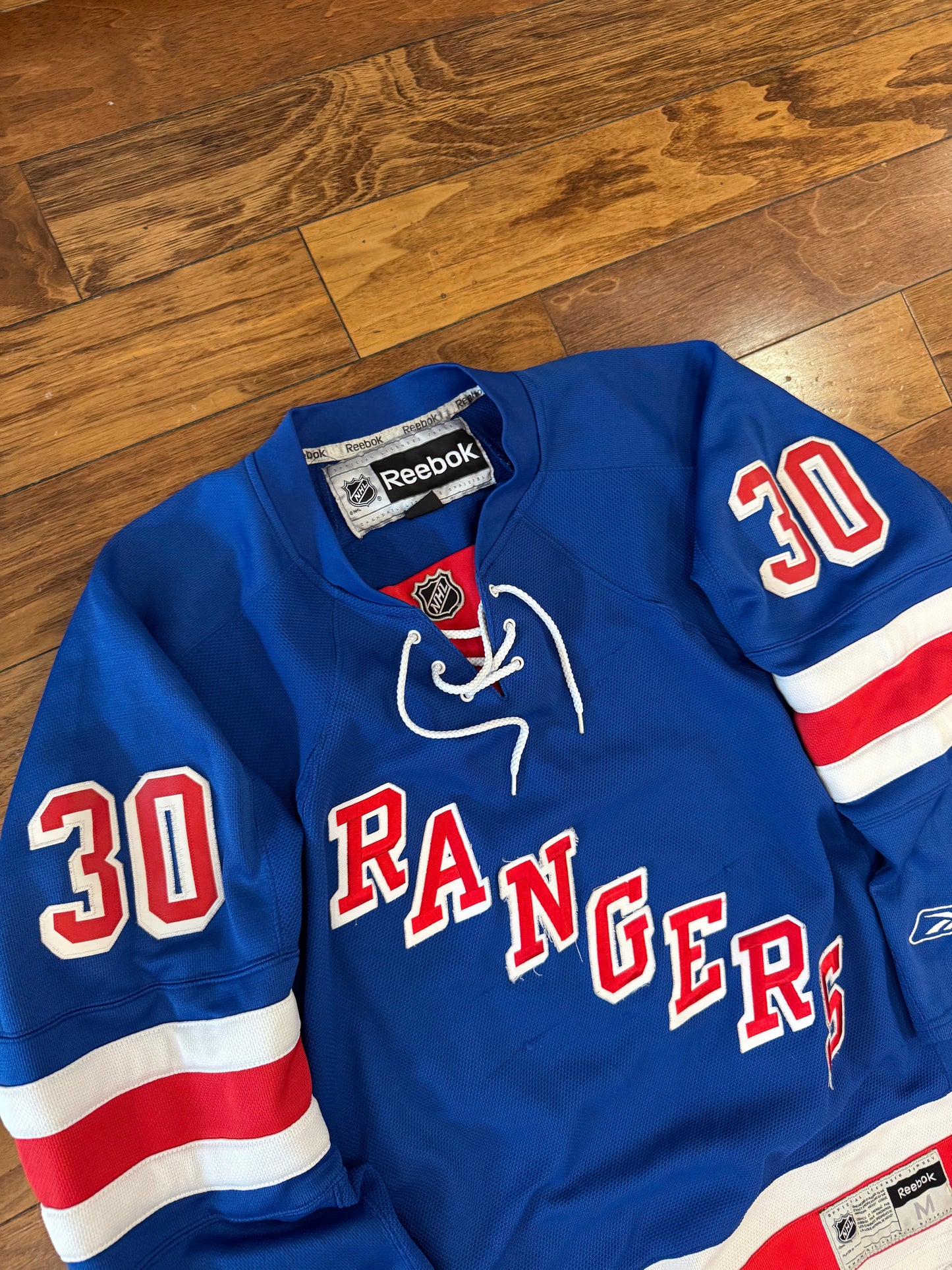 00s NY Rangers Henrik Lundqvist Reebok Hockey Jersey (M)