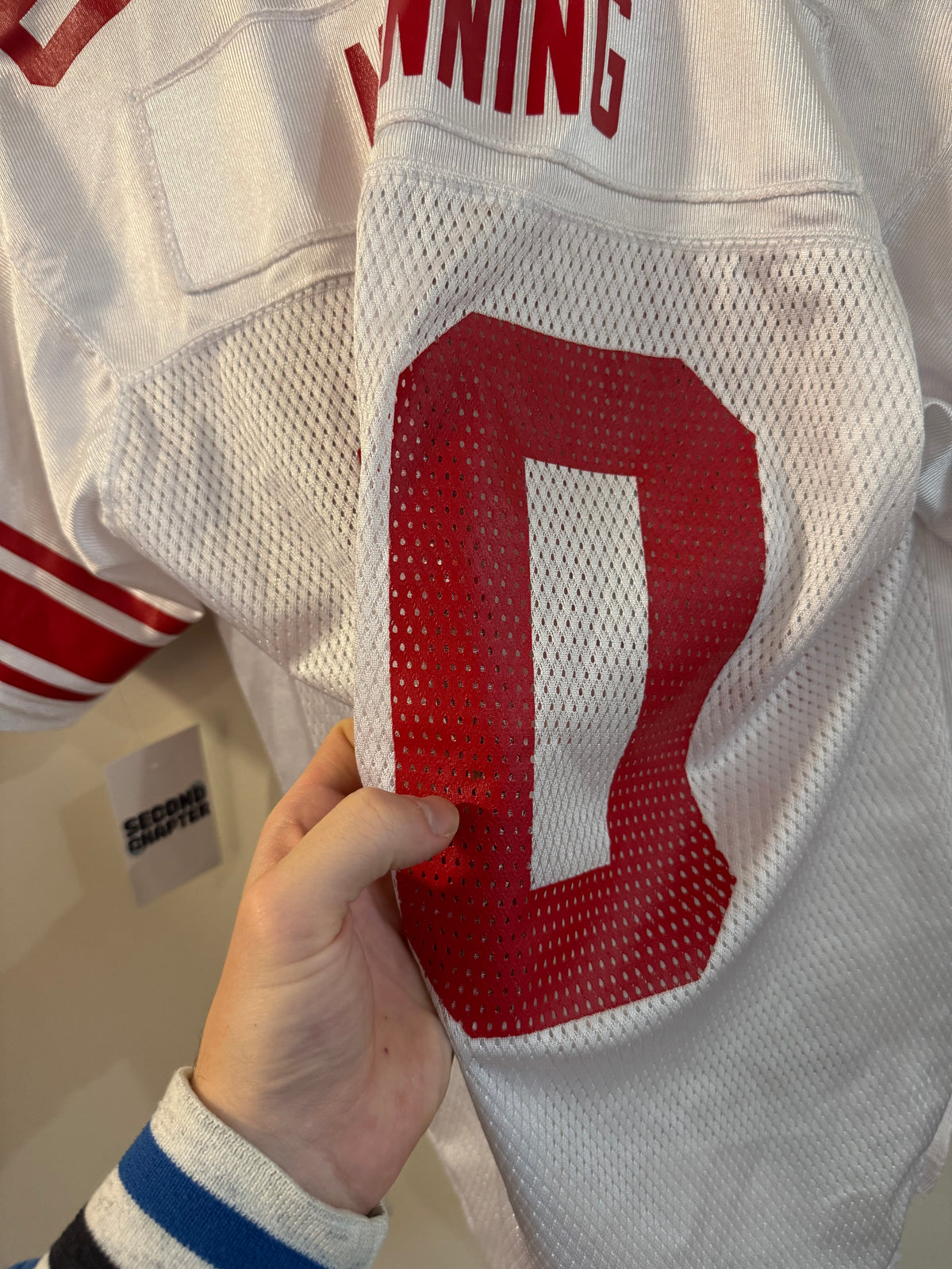 00s New York Giants Eli Manning Reebok Away Jersey (Youth L)