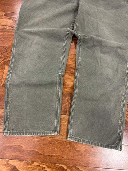 2013 Carhartt Faded Olive Green Carpenter Pants (36 x 32)