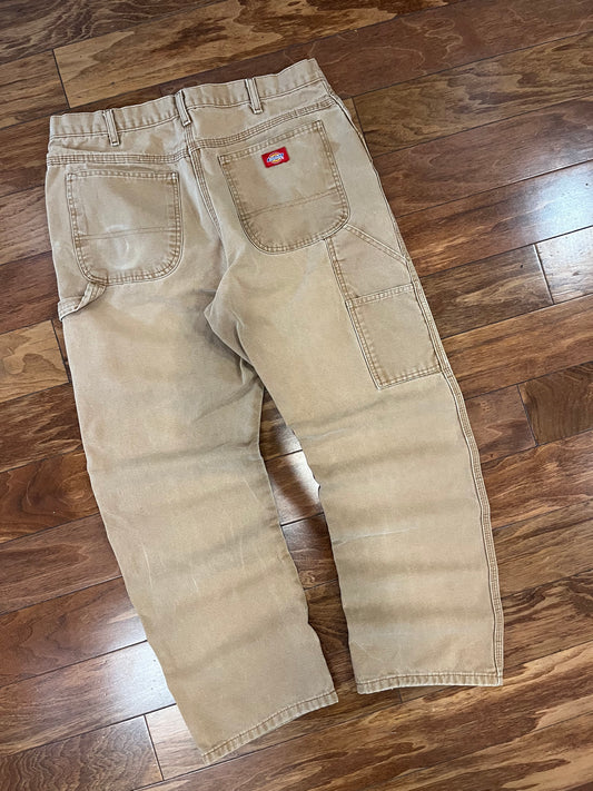 2010s Dickies Paint Faded Tan Pants (36 x 30)