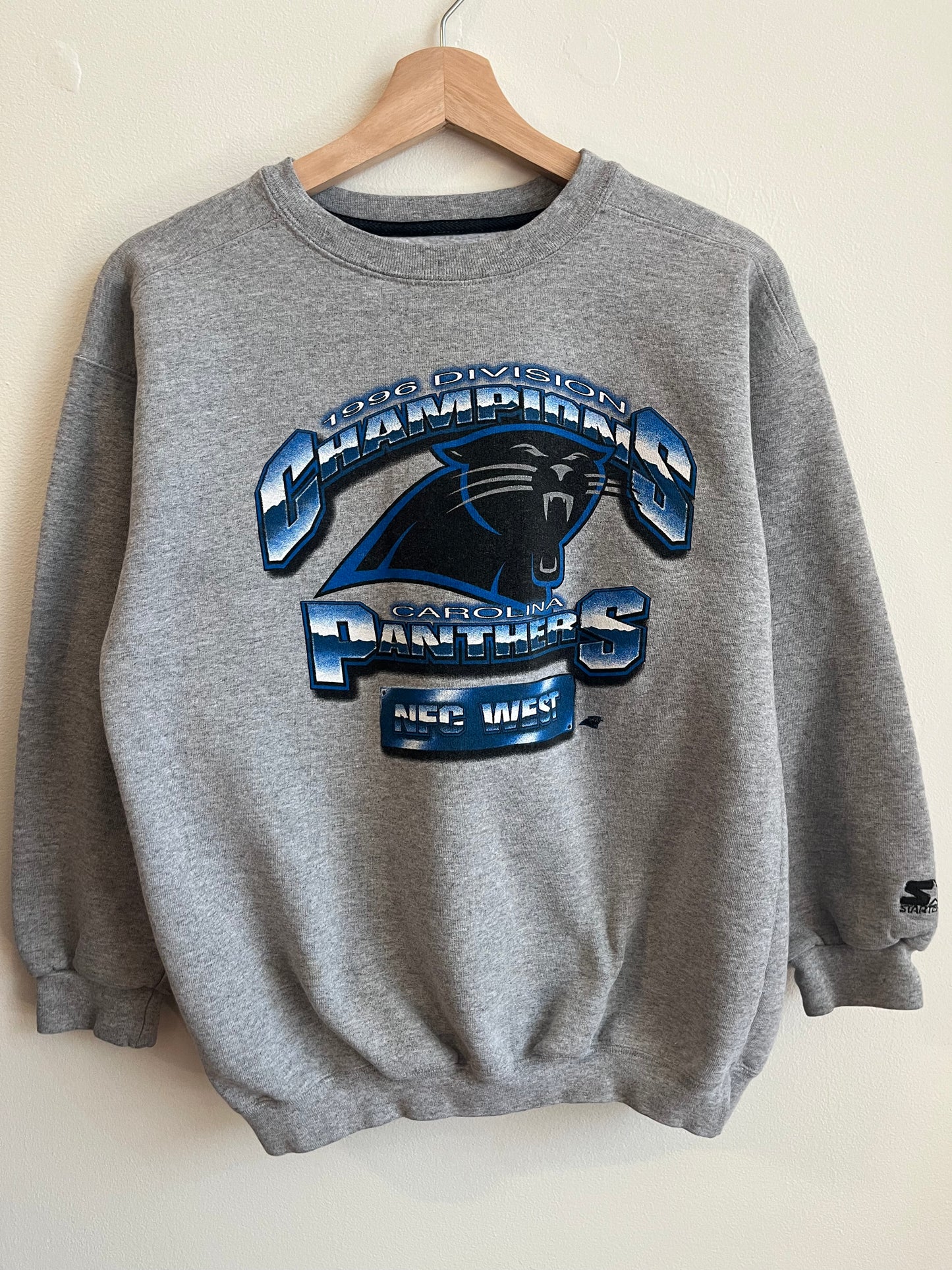 1996 Carolina Panthers NFC Division Crewneck (S)