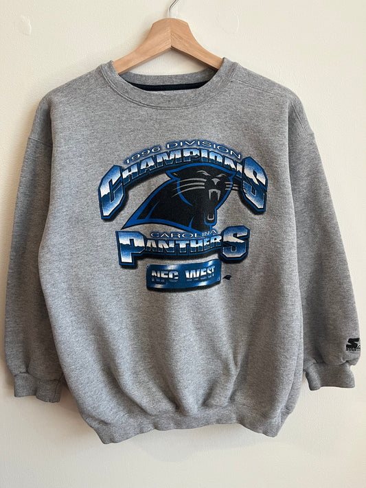 1996 Carolina Panthers NFC Division Crewneck (S)