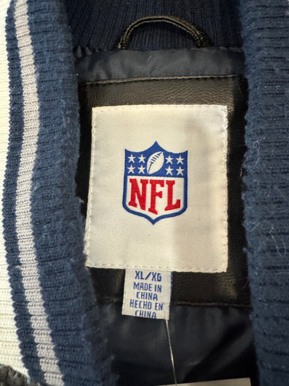 00s Dallas Cowboys Embroidered Leather Jacket (XL)
