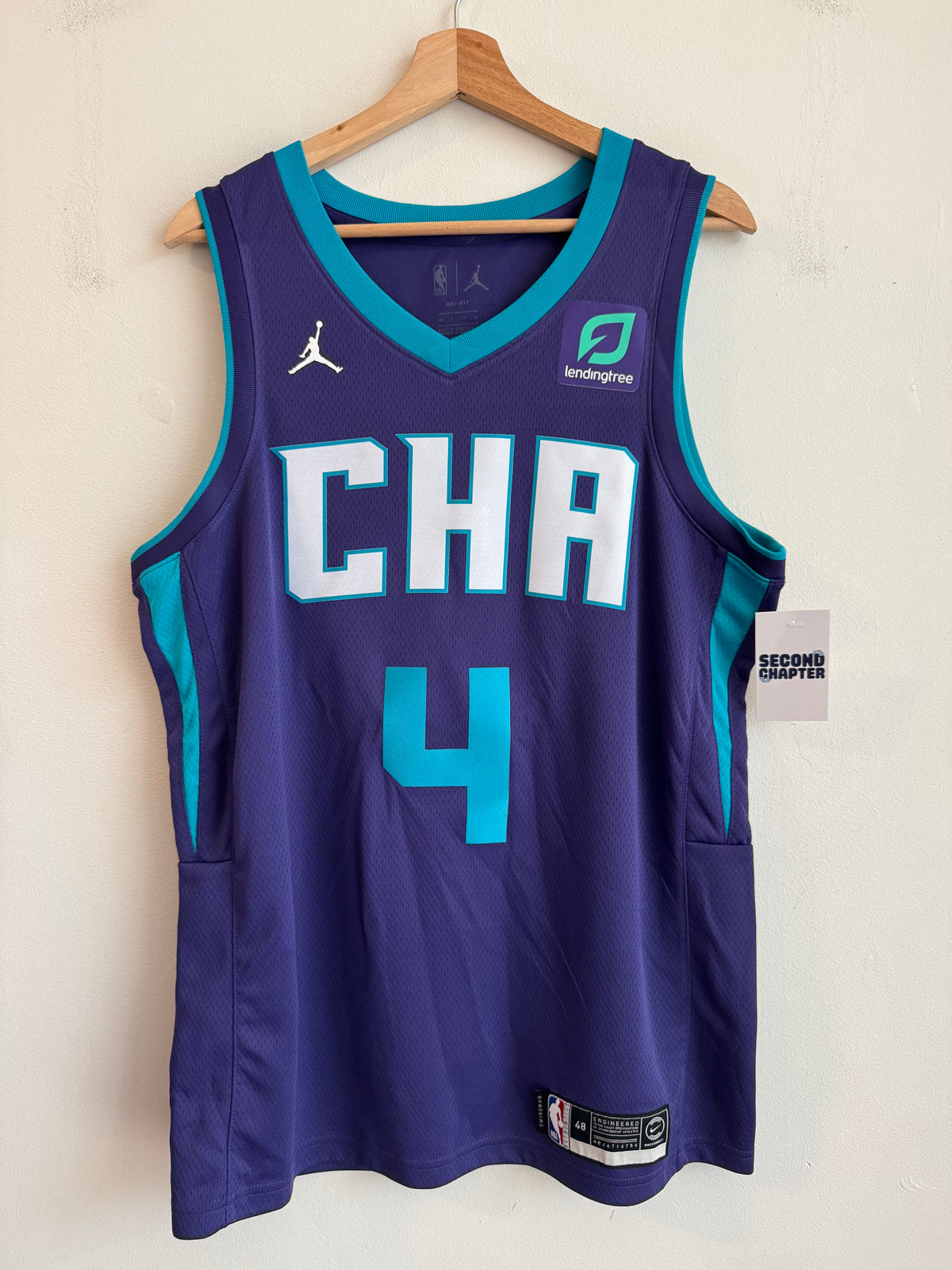 2019 Charlotte Hornets Devonte Graham Jordan Swingman Purple Jersey (L)