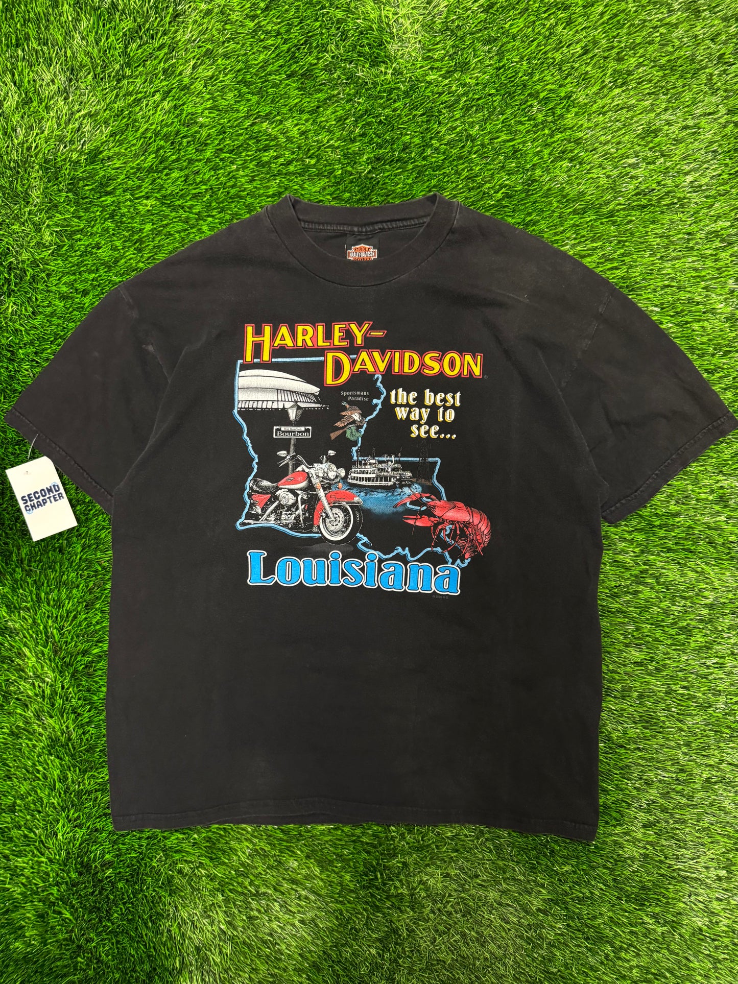 2000 Harley Davidson Louisiana Easy Rider Vintage Biker Tee (XL)