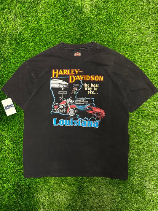 2000 Harley Davidson Louisiana Easy Rider Vintage Biker Tee (XL)