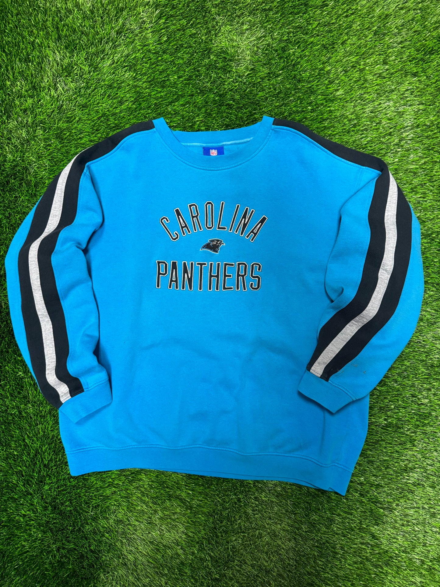00s Carolina Panthers Blue Reebok Embroidered Crewneck (XXL)