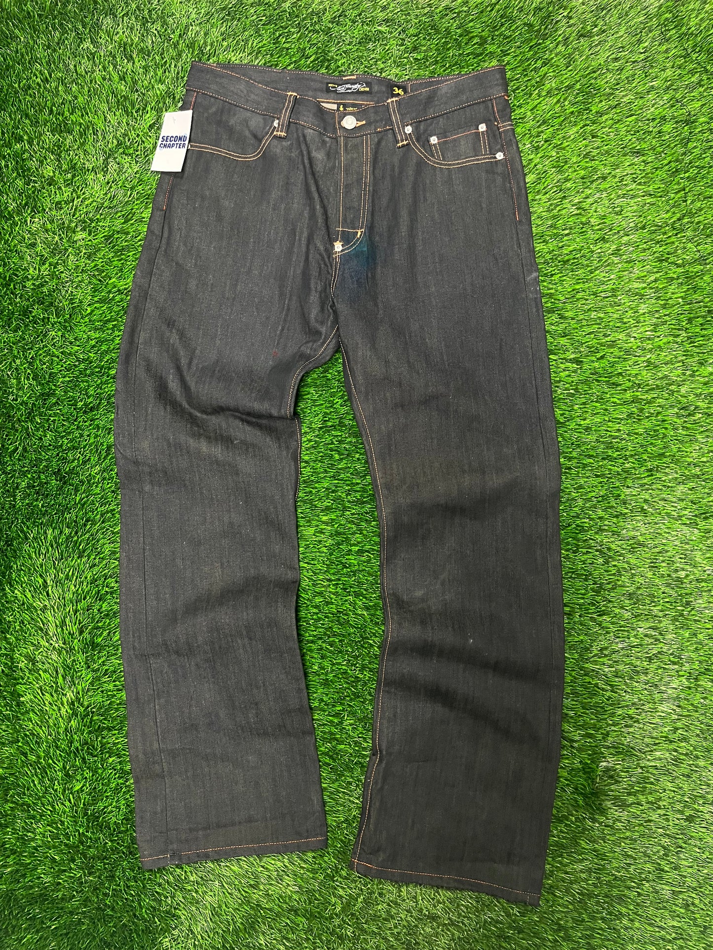 2008 Ed Hardy Christian Audigier Rhinestone Skull Jeans (36)