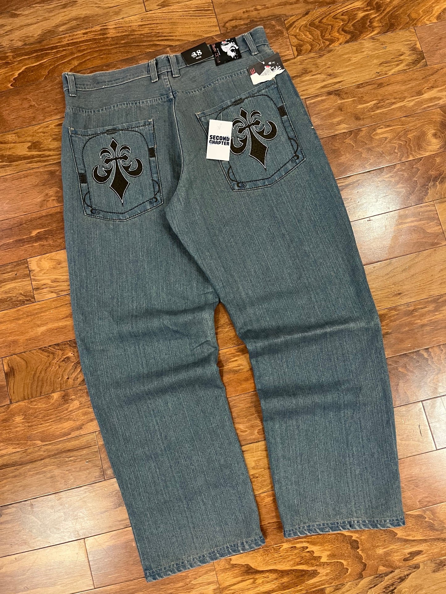 00s Red Ape Embroidered Deadstock Jeans (38x32)