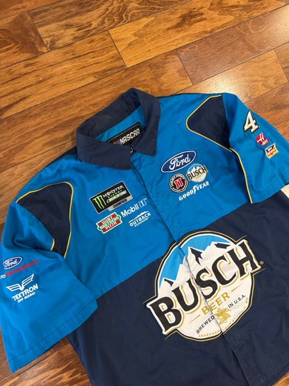00s Nascar Busch Beer Mechanic Shirt (XXL)