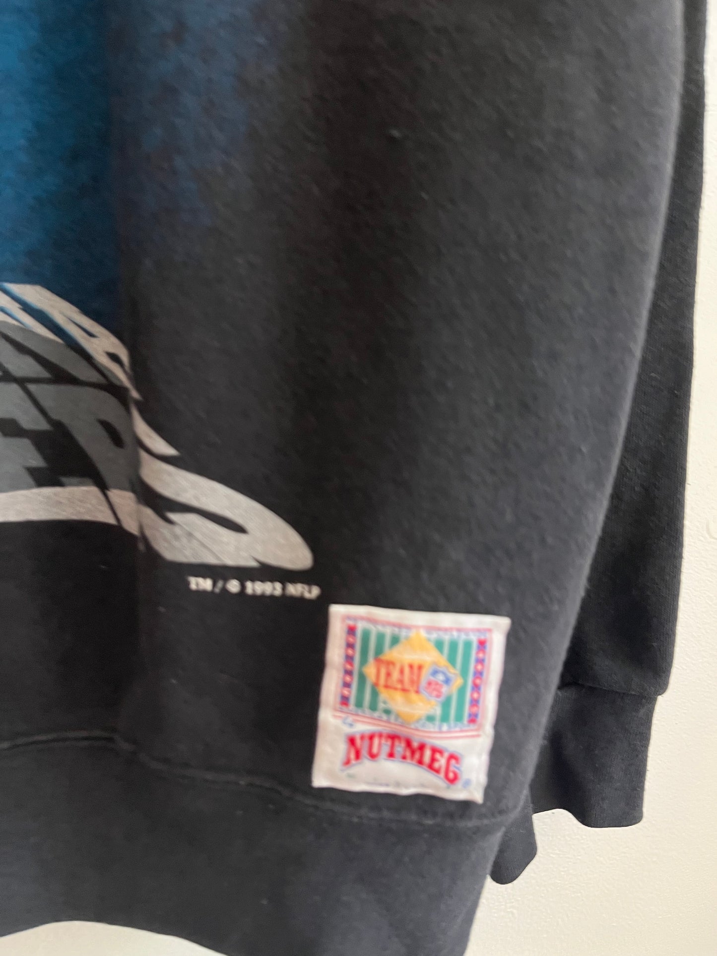 1993 Carolina Panthers Nutmeg Big Face NFL Crewneck (M)