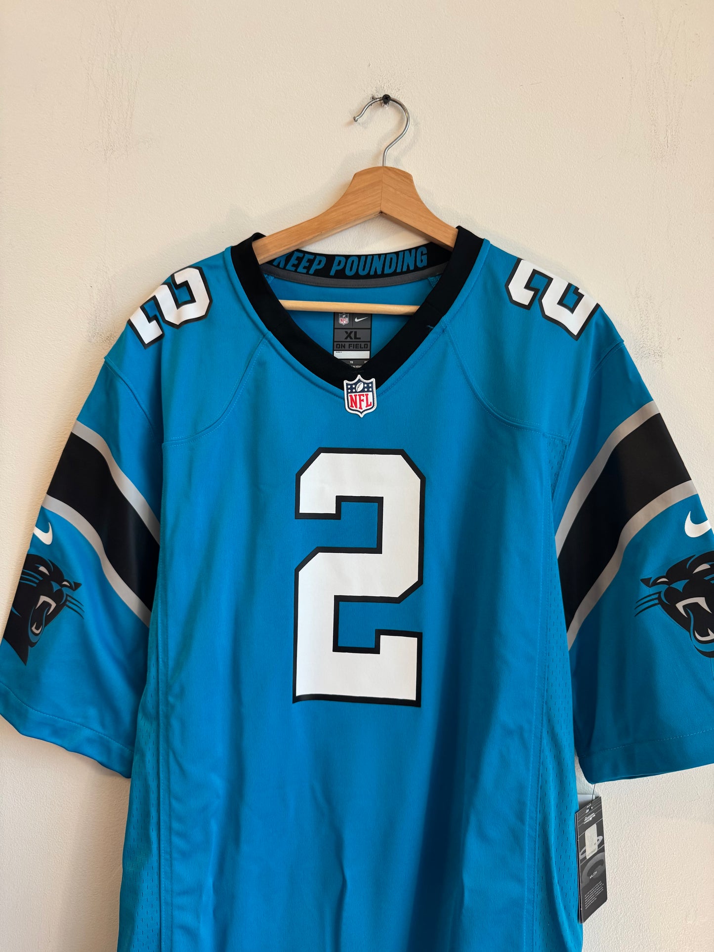2010s Carolina Panthers DJ Moore Blue Deadstock Jersey (XL)