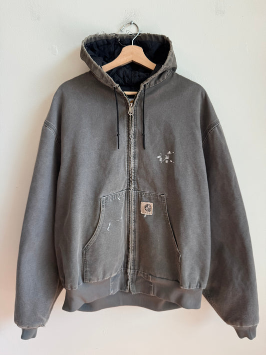 00s Carhartt Cement Distressed Paint Splatter Jacket (XL)