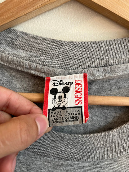 90s Disney Mickey Big Graphic Grey Tee (XL)