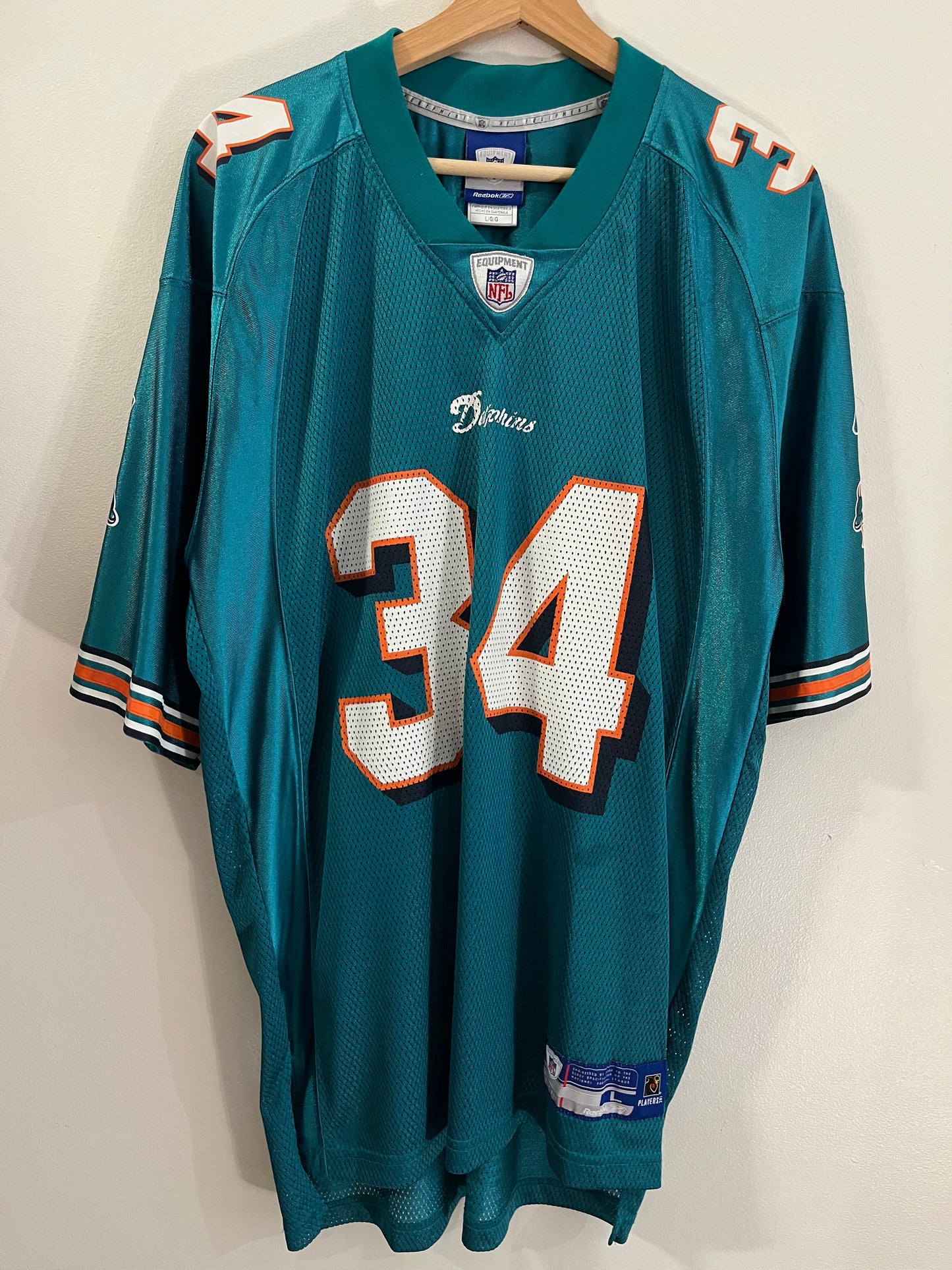 00s Miami Dolphins Ricky Williams Reebok NFL Jersey (L)
