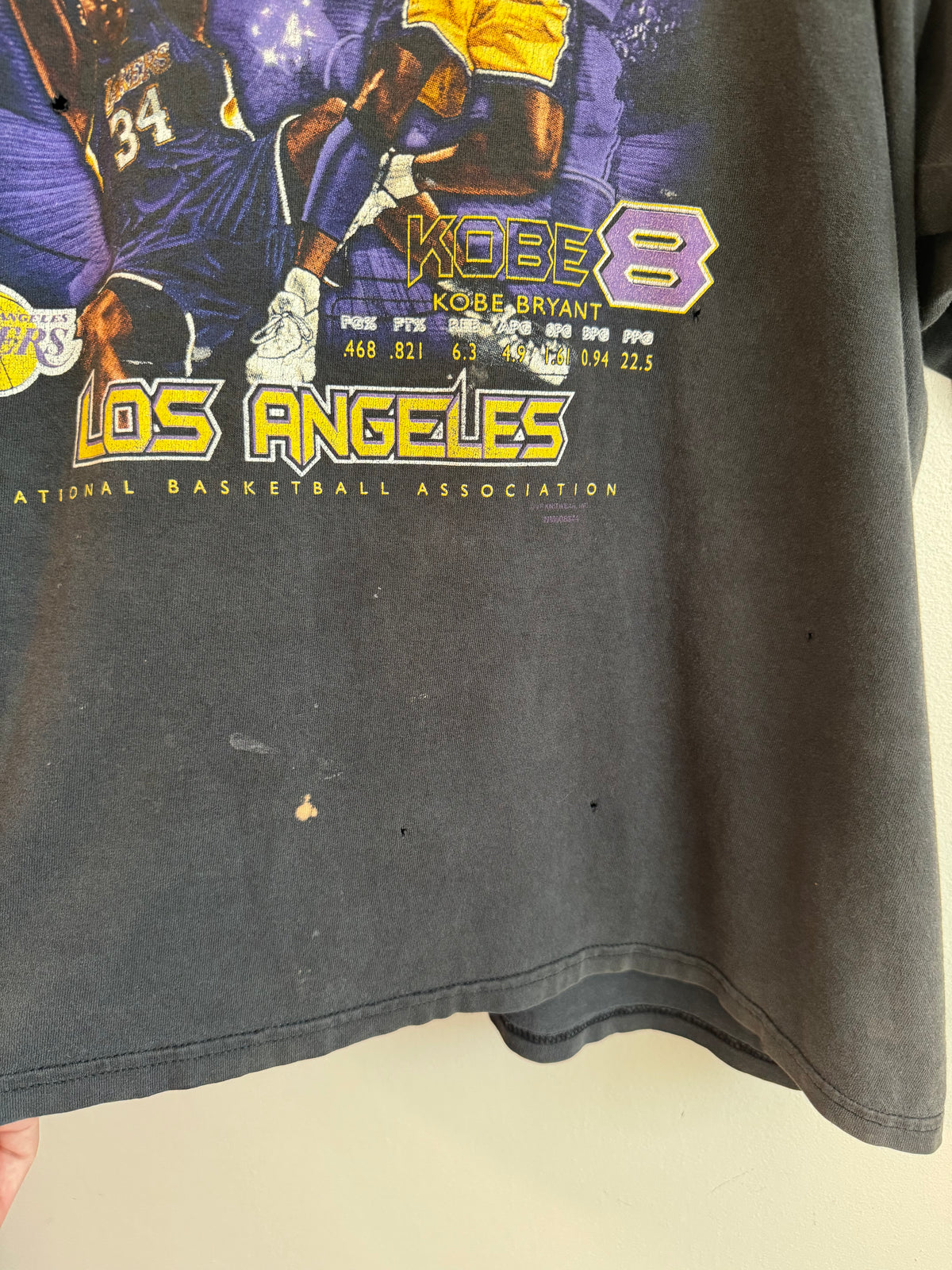 2000 Los Angeles Lakers Lakertime Kobe Bryant + Shaquille O'Neal Vintage Tee (XXL)