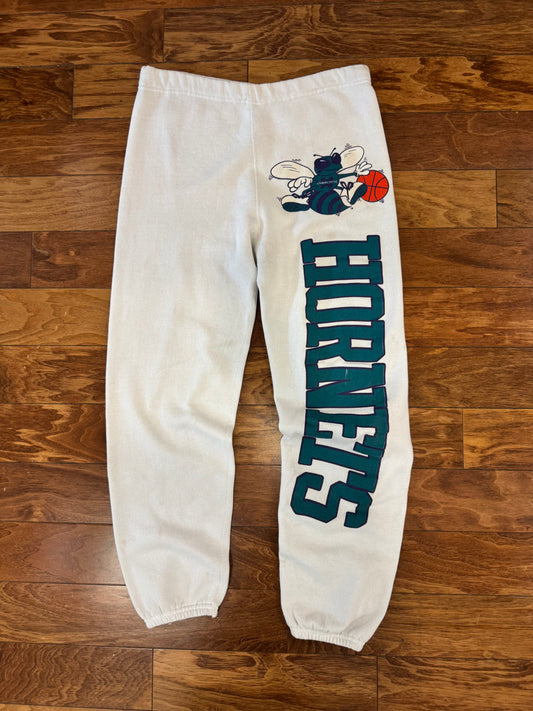 80s Charlotte Hornets White Sweatpants (L)