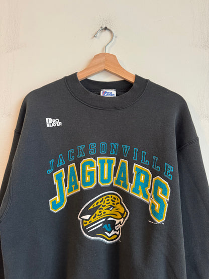 1996 Jacksonville Jaguars Black Pro Player Crewneck (L)