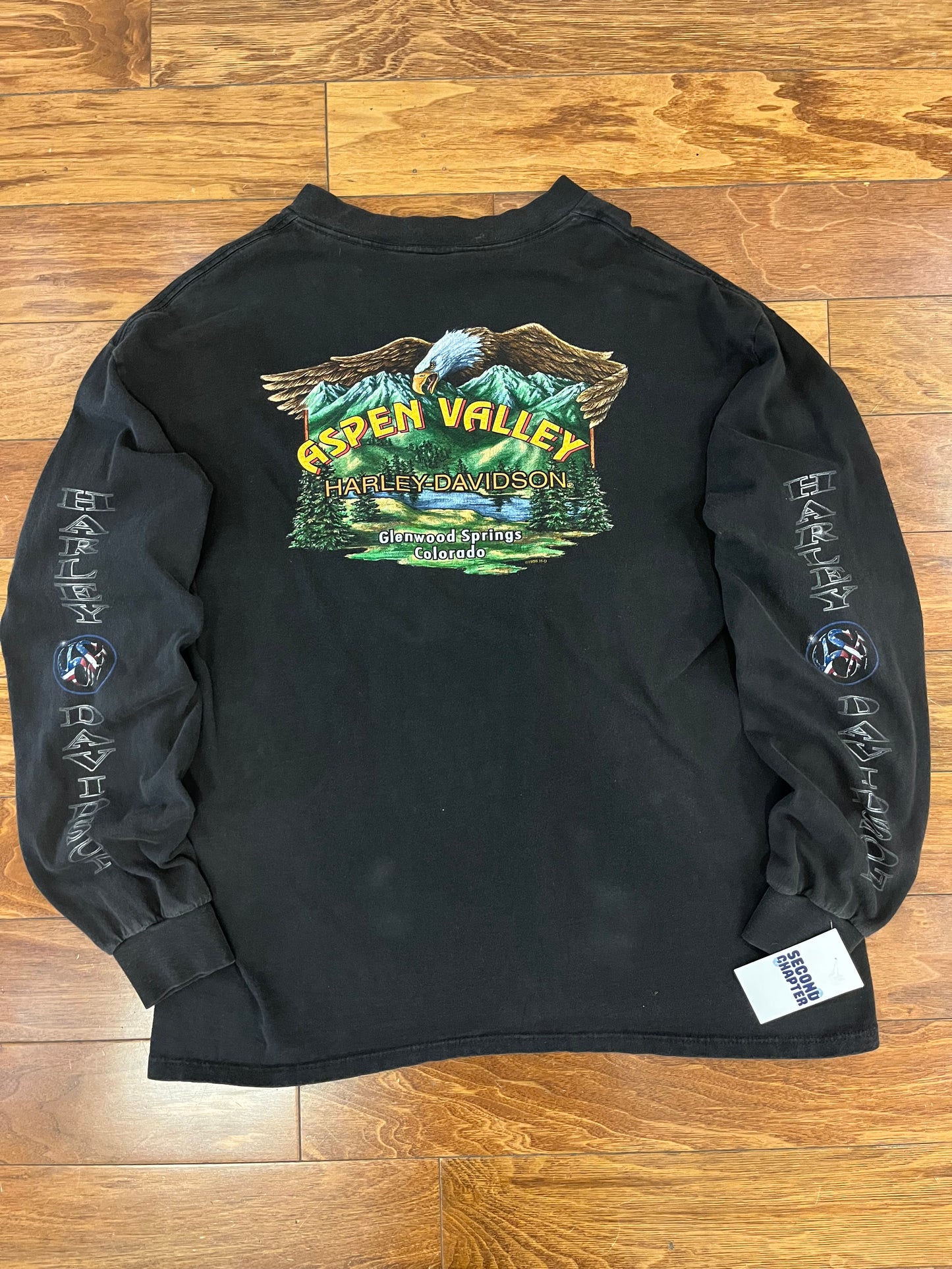 1998 Harley Davidson Aspen Valley Long Sleeve Pocket Tee (XXL)
