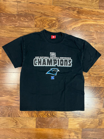 2003 Carolina Panthers Black Conference Champs Tee (XL)