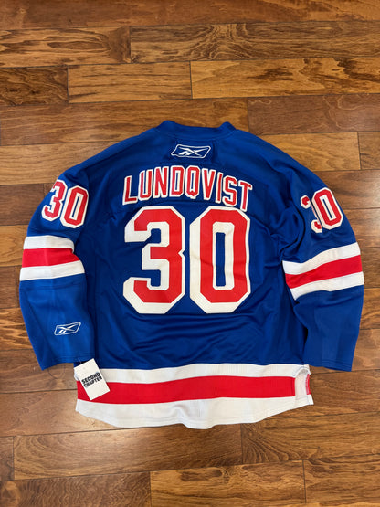 00s NY Rangers Henrik Lundqvist Reebok Hockey Jersey (M)