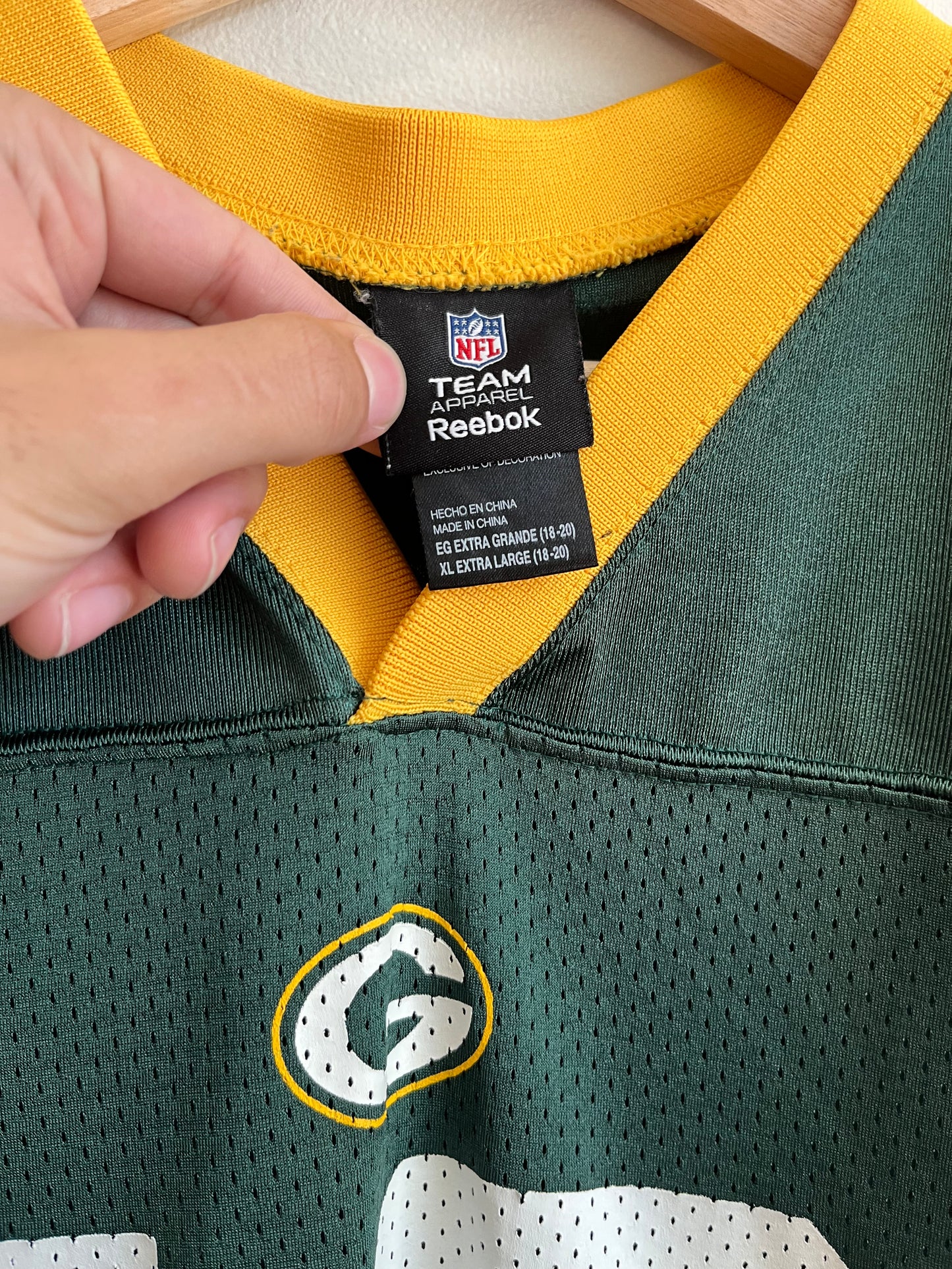 00s Green Bay Packers Aaron Rodgers Home Jersey (Youth XL)