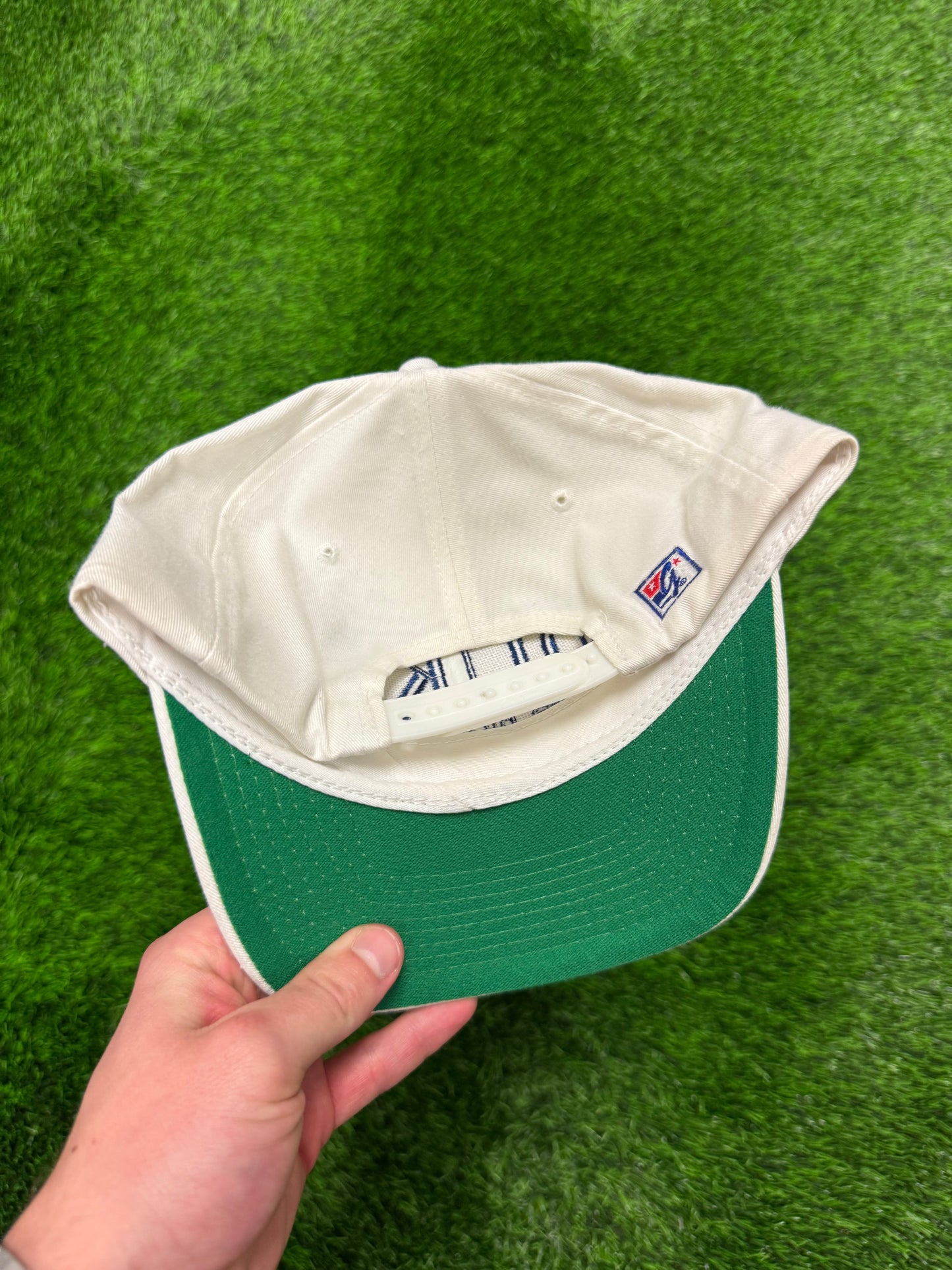 90s Duke University Blue Devils The Game White Vintage Snapback Hat (OS)