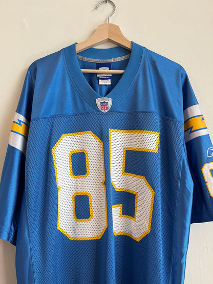 00s San Diego Chargers Antonio Gates Reebok Powder Blue Jersey (L)