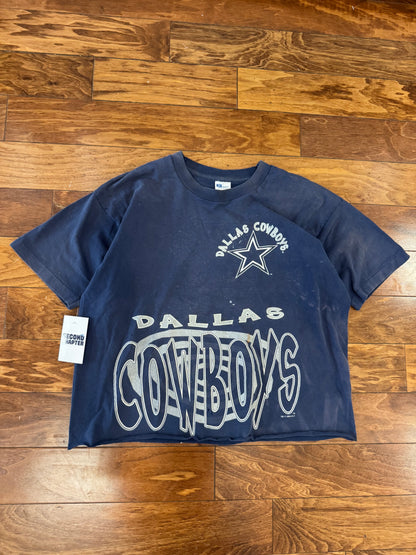 1996 Dallas Cowboys Thrashed Cropped Tee (M)