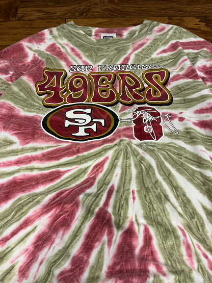 1999 San Francisco 49ers Steve Young #8 Tie Dye Tee (XL)