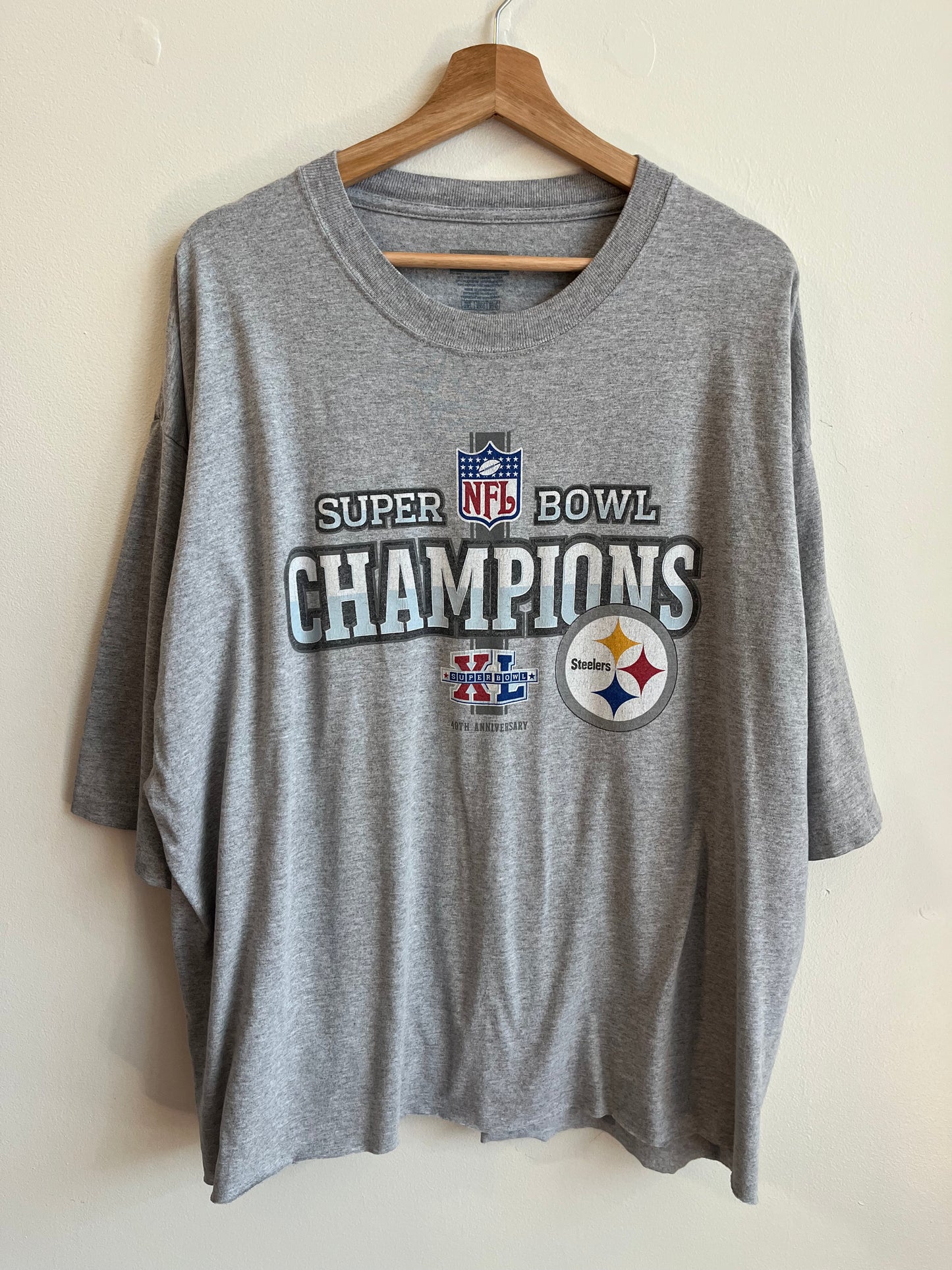 2007 Pittsburgh Steelers Super Bowl Cropped Tee (XXL)