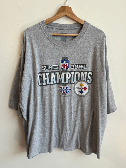 2007 Pittsburgh Steelers Super Bowl Cropped Tee (XXL)