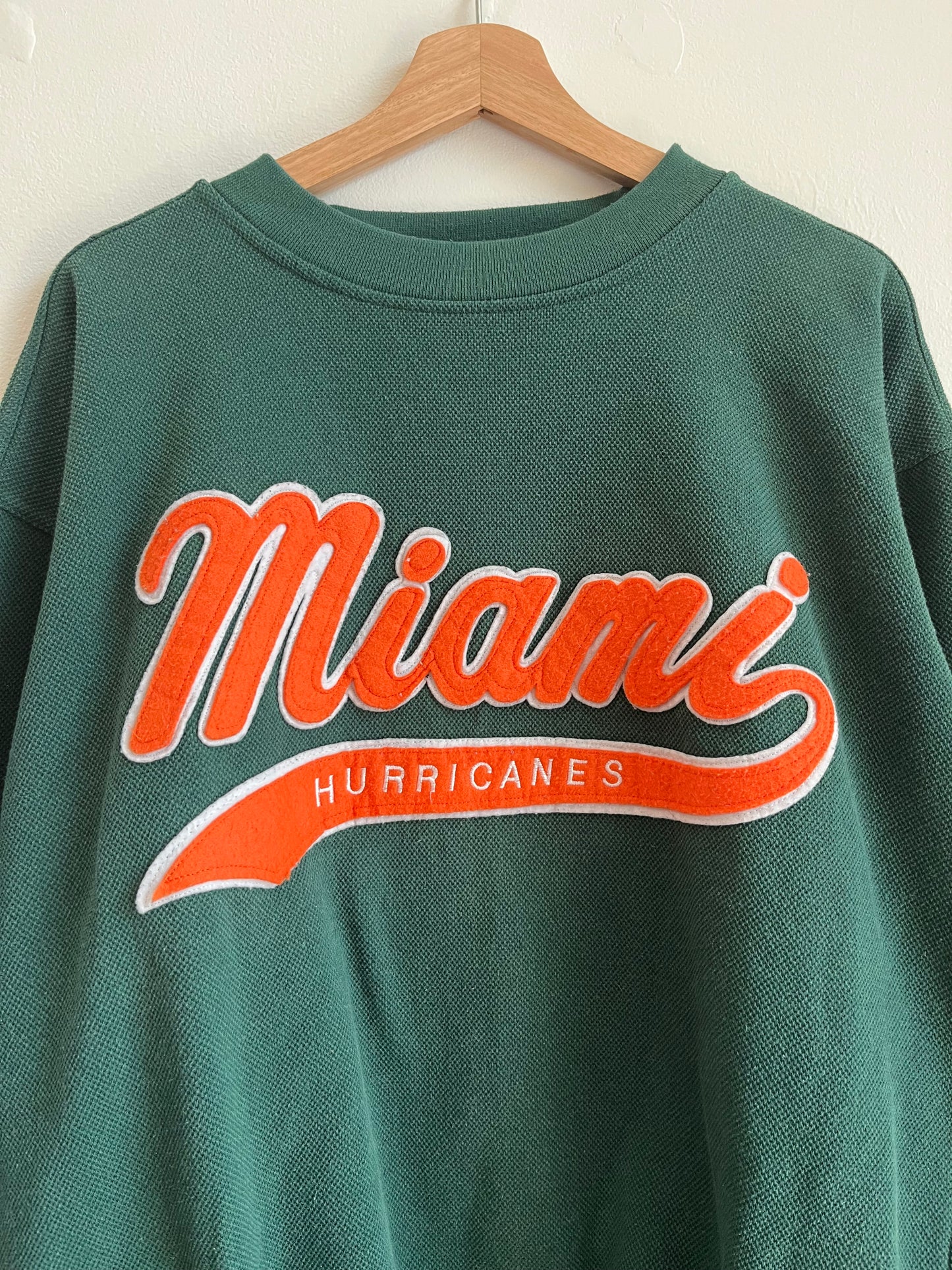 1990s Miami Hurricanes Starter Spell Out Crewneck (L)