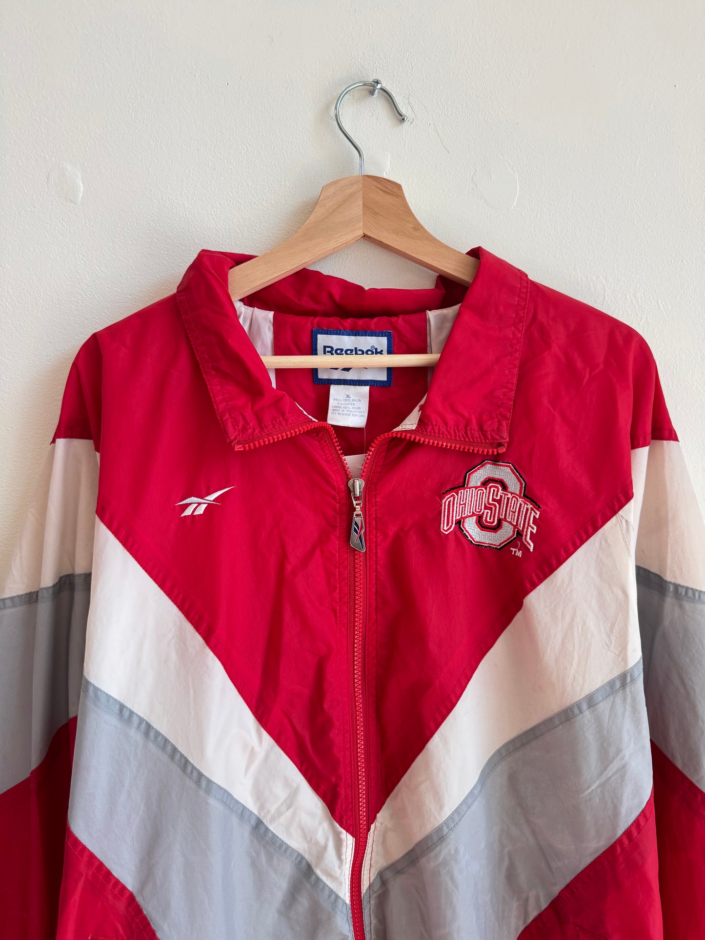 90s Ohio State (OSU) Vintage Reebok Windbreaker (XL)